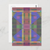 Pastel regenboogkleurig geometrisch briefkaart (Voorkant / Achterkant)