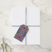 Pastel regenboogkleurig geometrisch cadeaulabel (Met Touw)