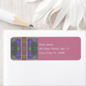 Pastel regenboogkleurig geometrisch etiket (Insitu)