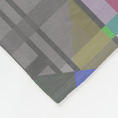 Pastel regenboogkleurig geometrisch fleece deken (Hoek)