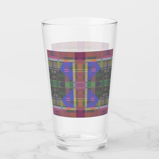 Pastel regenboogkleurig geometrisch glas (Voorkant)