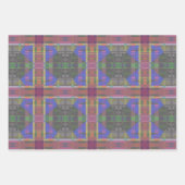 Pastel regenboogkleurig geometrisch inpakpapier vel (Voorkant 3)