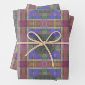 Pastel regenboogkleurig geometrisch inpakpapier vel (In situ)