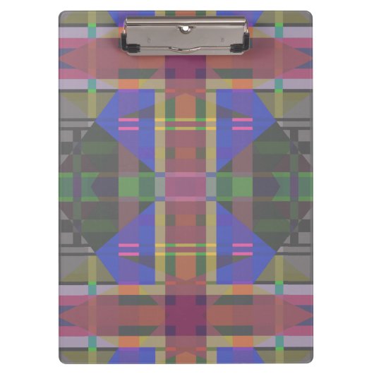 Pastel regenboogkleurig geometrisch klembord (Voorkant)