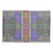 Pastel regenboogkleurig geometrisch kussensloop (Achterkant)