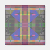 Pastel regenboogkleurig geometrisch magneet (Voorkant)