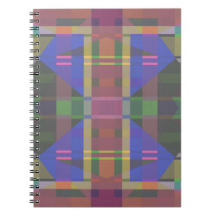 Pastel regenboogkleurig geometrisch notitieboek