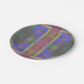 Pastel regenboogkleurig geometrisch papieren bordje (Gekanteld)