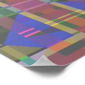 Pastel regenboogkleurig geometrisch poster (Hoek)