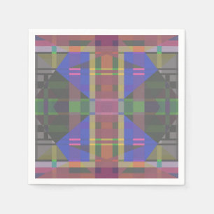 Pastel regenboogkleurig geometrisch servet