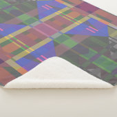 Pastel regenboogkleurig geometrisch sherpa deken (3/4)
