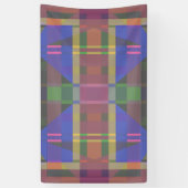 Pastel regenboogkleurig geometrisch spandoek (Verticaal)