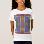 Pastel regenboogkleurig geometrisch t-shirt (Voorkant)