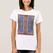 Pastel regenboogkleurig geometrisch t-shirt (Voorkant)