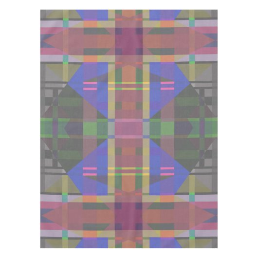 Pastel regenboogkleurig geometrisch tafelkleed (Voorkant)