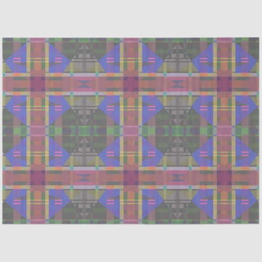 Pastel regenboogkleurig geometrisch tissuepapier (Voorkant)