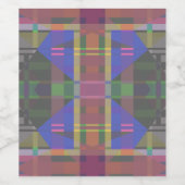 Pastel regenboogkleurig geometrisch wijn etiket (Enkel label)