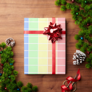 Pastel regenboogkleurig patroon cadeaupapier