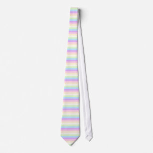 Pastel regenboogkleurig stripe patroon stropdas