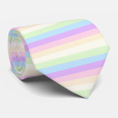 Pastel regenboogkleurig stripe patroon stropdas (Opgerold)