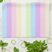 Pastel regenboogkleurig stripe patroon theedoek (Gevouwen)