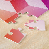 Pastel Regenboogkleurige 3D-blikjes met schuine st Legpuzzel (Zijkant)