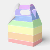 Pastel regenboogkleurige strepen bedankdoosjes (Achterkant)