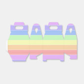 Pastel regenboogkleurige strepen bedankdoosjes (Uitgevouwen)
