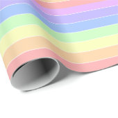Pastel regenboogkleurige strepen cadeaupapier (Rol Hoek)