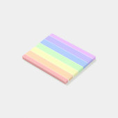 Pastel regenboogkleurige strepen post-it® notes (Schuin)