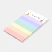 Pastel regenboogkleurige stripes om te doen post-it® notes (Schuin)