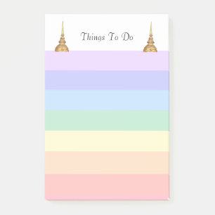 Pastel regenboogkleurige stripes om te doen post-it® notes