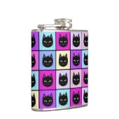 Pastel regenboogkoppatroon heupfles (Rechts)