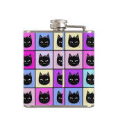 Pastel regenboogkoppatroon heupfles (Achterkant)