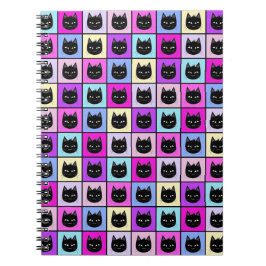 Pastel regenboogkoppatroon notitieboek