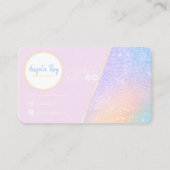 Pastel Regenbooglitter Visitekaartjes (Achterkant)