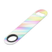 Pastel regenboogpenseelstreken speed flessenopener (Achterkant Gekanteld)