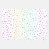 Pastel regenboogpooldots, omslagpapier inpakpapier vel (Voorkant)