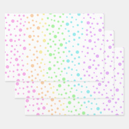 Pastel regenboogpooldots, omslagpapier inpakpapier vel