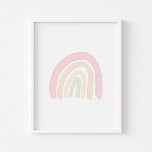 Pastel regenboogposter poster