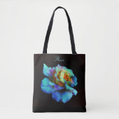 Pastel regenboogRoos Canvas tas *Personaliseren* (Voorkant)