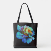Pastel regenboogRoos Canvas tas *Personaliseren* (Achterkant)