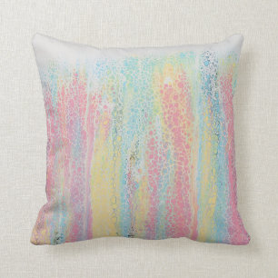 Pastel Regenboogroze Blauw Geel Wit Kleurig Kussen