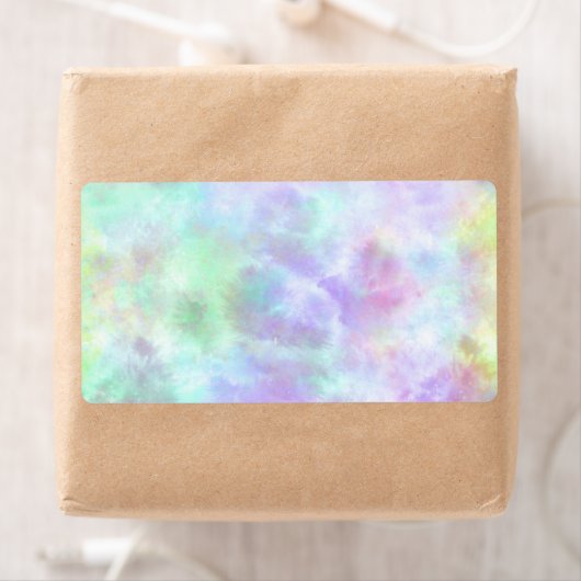 Pastel regenboogscheurtje-Stropdas-verf Waterverf Etiket (Insitu)