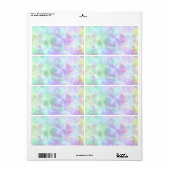 Pastel regenboogscheurtje-Stropdas-verf Waterverf Etiket (Full Sheet)