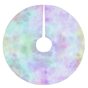 Pastel regenboogscheurtje-Stropdas-verf Waterverf Kerstboom Rok