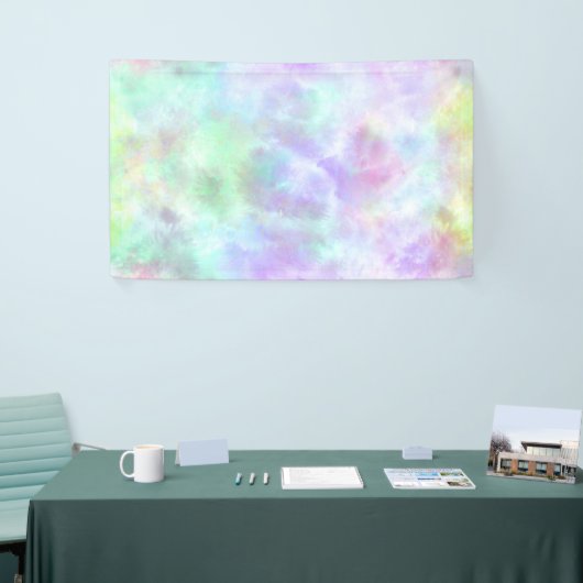 Pastel regenboogscheurtje-Stropdas-verf Waterverf Spandoek (Beurs)