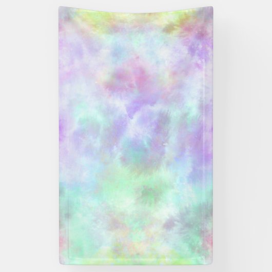 Pastel regenboogscheurtje-Stropdas-verf Waterverf Spandoek (Verticaal)