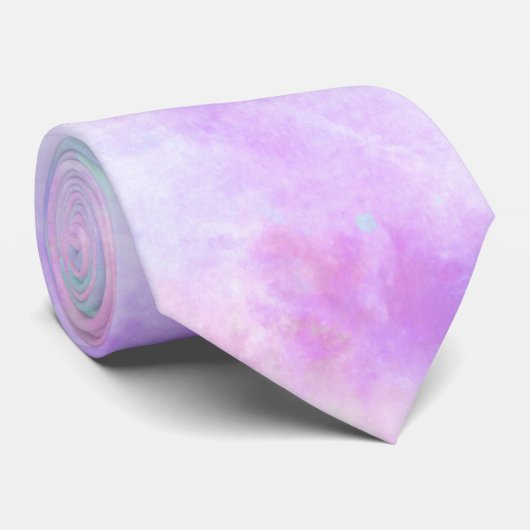 Pastel regenboogscheurtje-Stropdas-verf Waterverf Stropdas (Opgerold)