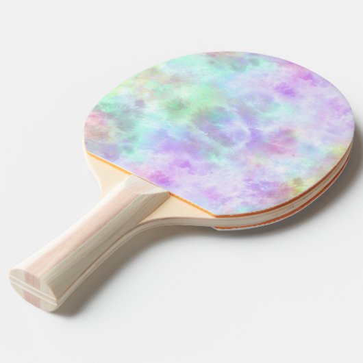 Pastel regenboogscheurtje-Stropdas-verf Waterverf Tafeltennisbatje (Voorkant Gekanteld)